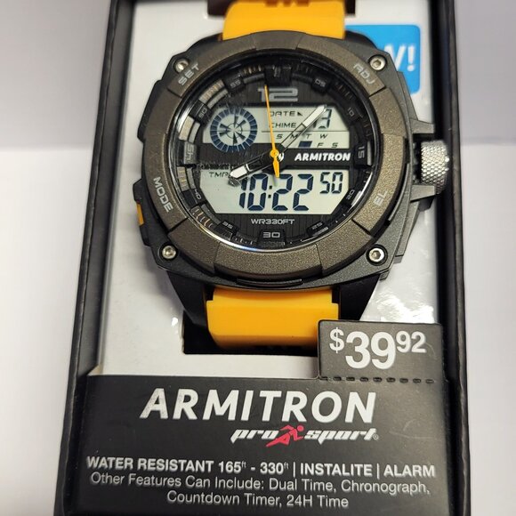 NEW IN BOX ARMITRON PRO SPORT WATER RESISTANT WATCH - Picture 4 of 4